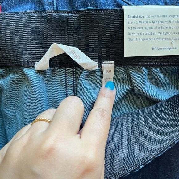 NEW Soft Surroundings‎ Petites Bootcut Full Length Jeans Leggings Size 10 Petite - Picture 7 of 9